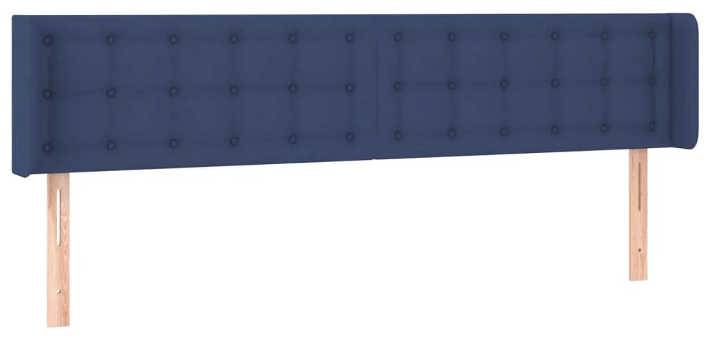 Testiera a led blu 203x16x78/88 cm in tessuto