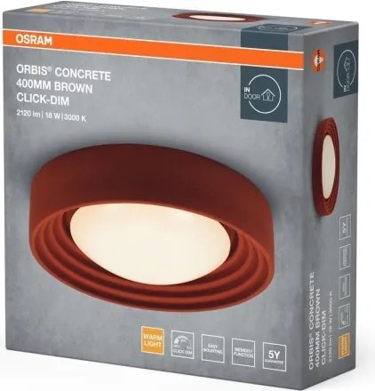 Osram - Plafoniera LED dimmerabile ORBIS CONCRETE LED/18W/230V diam. 40 cm marrone/cemento