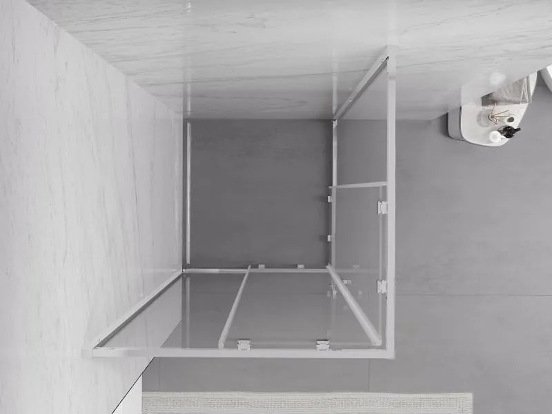 Mexen Exo cabina doccia quadrata scorrevole 90 x 90 cm, trasparente, cromo - 8111-090-090-01-00