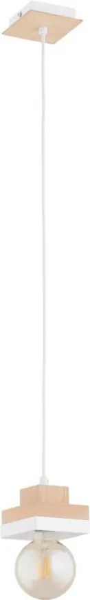 Lampadario a sospensione MIKO 1xE27/15W/230V bianco/beige