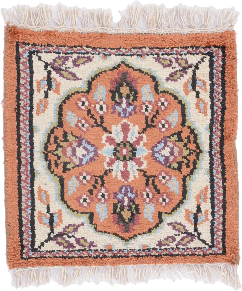 Agra Tappeto orientale 30x30 (Indian) Annodato A Mano