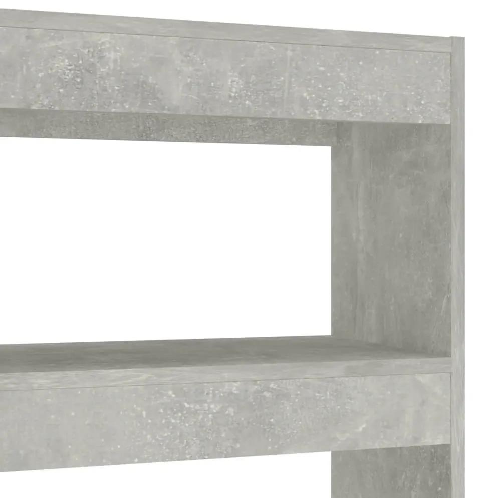 Libreria/divisorio grigio cemento 100x30x135 cm