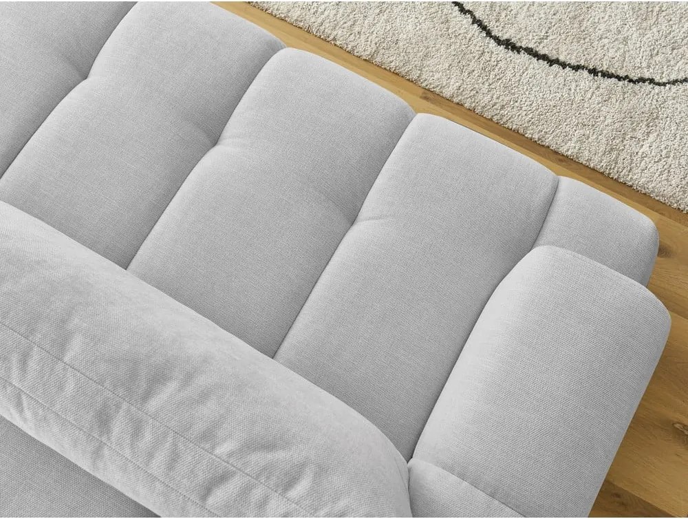 Divano grigio chiaro allungabile e con contenitore 251 cm Fuji – Bobochic Paris