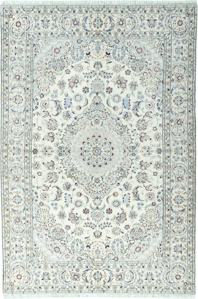 Nain Tappeto 210x300 Beige (Iran) Annodato A Mano