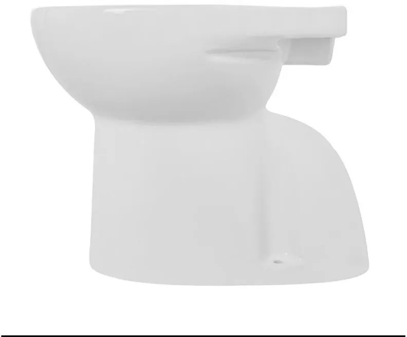 Wc tradizionale a pavimento in ceramica bianco lucido con brida Flora