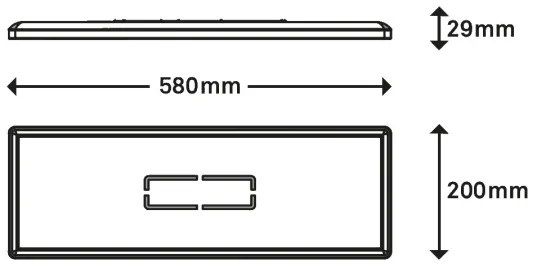 Briloner 3394-015 - Plafoniera LED FREE LED/22W/230V 58x20 cm