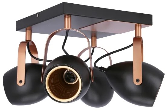 Faretto ANICA 4xE14/40W/230V nero/rame