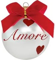 Pallina di Natale con scritta Amore 10 cm