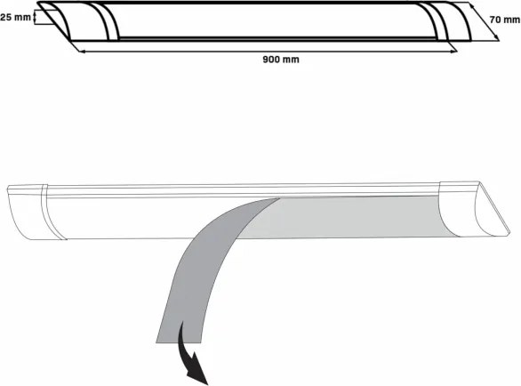 Lampada LED sottopensile LED/30W/230V 4000K 90 cm bianco