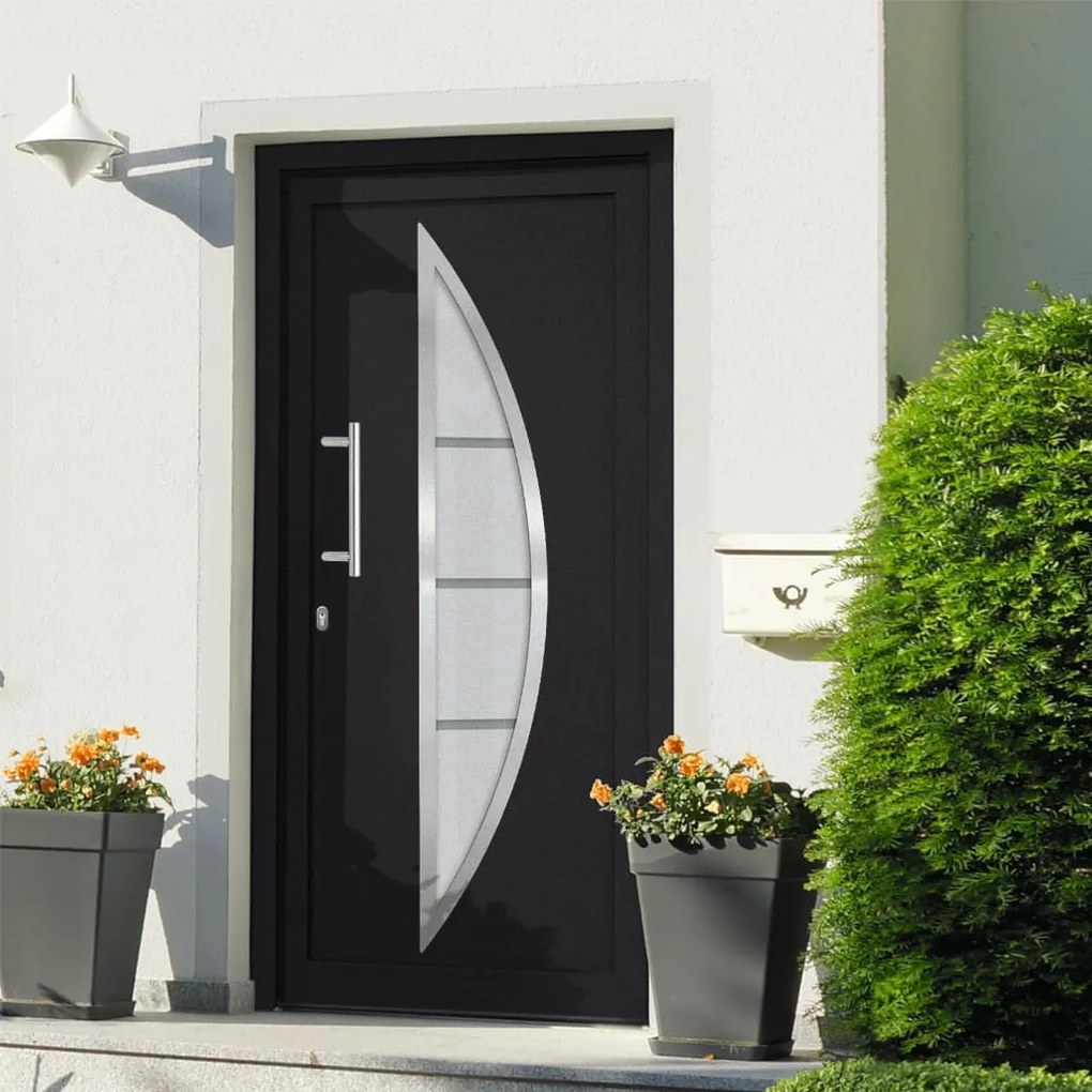 Porta Di Ingresso Antracite 98x208 Cm /