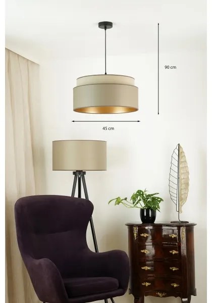 Brilagi - Lampadario a cavo OREGON VEGE 1xE27/15W/230V Ø 45 cm grigio