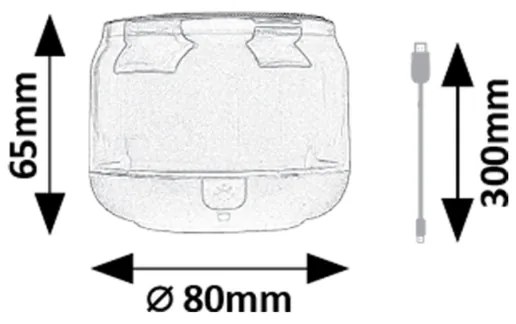 Rabalux 76110 - Lampada da tavolo RGB con altoparlante RADELIA RGB/3W/3,7V 500mA