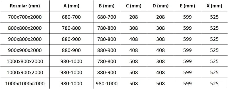 Mexen Exo cabina doccia pentagonale a battente 90 x 90 cm, trasparente, oro - 812-090-090-50-00