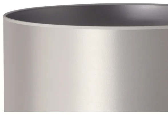 Duolla - Lampada con piedistallo CANNES 1xE27/15W/230V diametro 45 cm argento/bianco