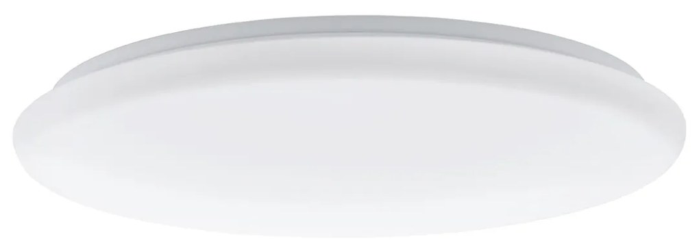 Plafoniera Moderna Giron Acciaio Bianco Luce Led Integrato 36W