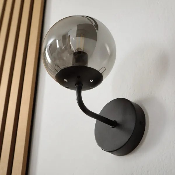 Brilagi - Lampada da parete MALIVA 1xE14/15W/230V nero/fumé