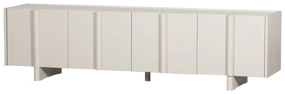 Tavolo TV modulare crema in legno di pino 200x53 cm Basu - WOOOD