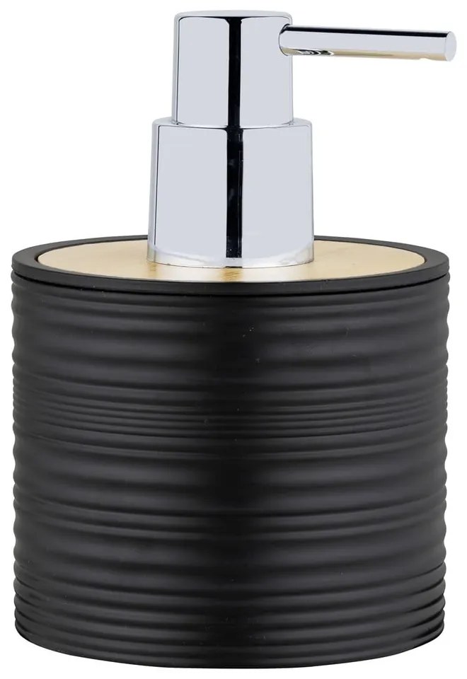 Dispenser per sapone nero opaco in plastica 350 ml Lyon – Allstar