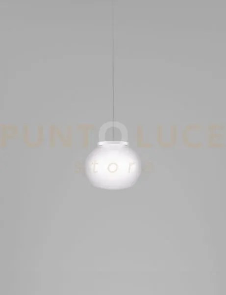 Lucciola sospensione 18 bianco satinato e bianco opaco 1 1 luce att...