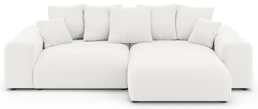 Divano angolare bianco allungabile/con contenitore (con composizione variabile) Luma – Ropez