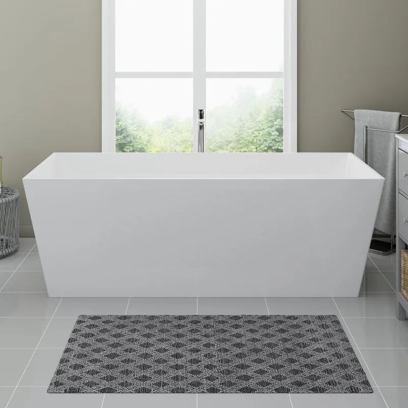 Vasca ad isola Carmel L160 X P65cm, bianco lucido senza troppo pieno e piletta