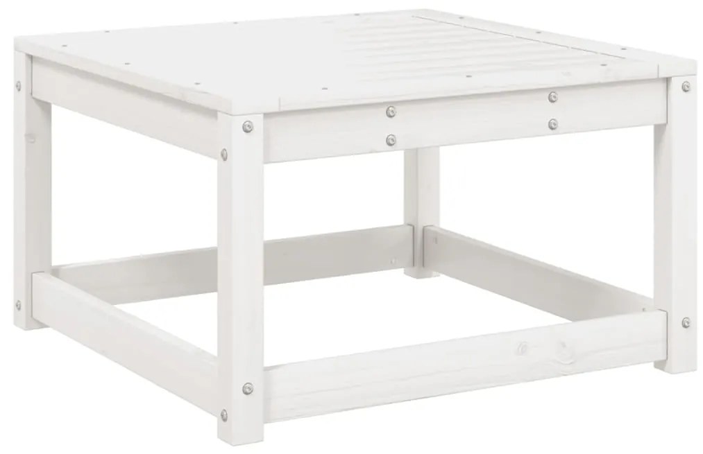 Set Salotto da Giardino 4 pz Bianco in Legno Massello di Pino