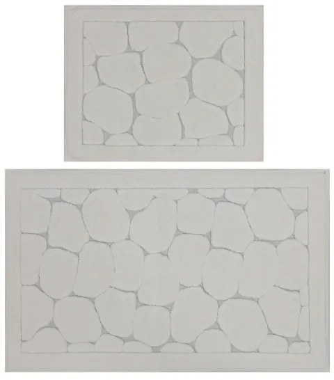 SET 2x Tappeto da bagno LINO 60/100 cm beige