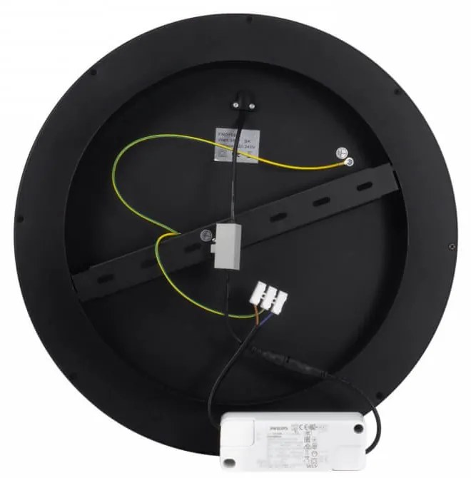 Plafoniera LED 36W Ø400mm con driver Philips Nera 4.680lm CCT Colore Bianco Variabile CCT