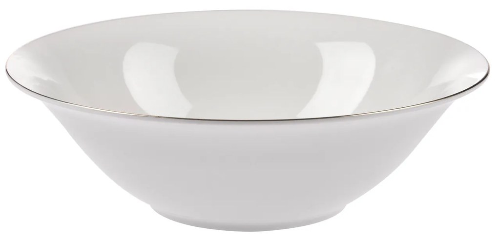 Insalatiera in porcellana bianca filo oro 22 cm Petit Salon