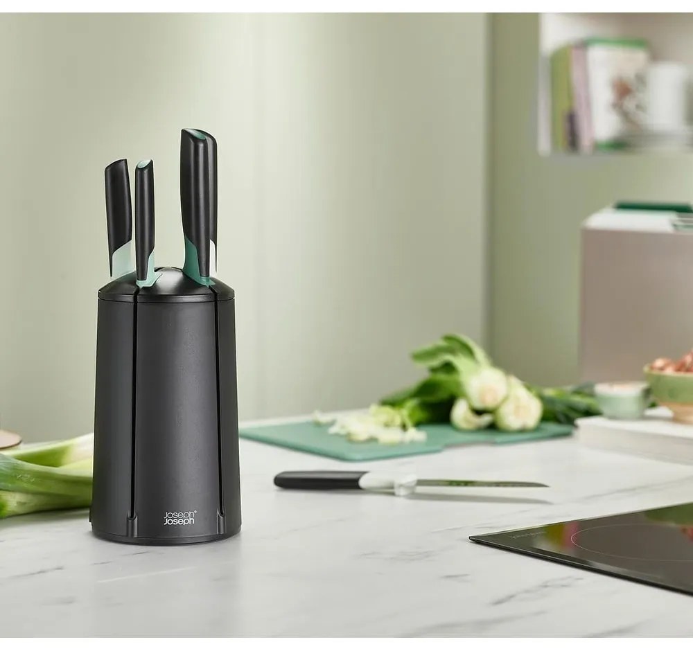 Set di 5 coltelli in acciaio inox con supporto rotante Elevate - Joseph Joseph