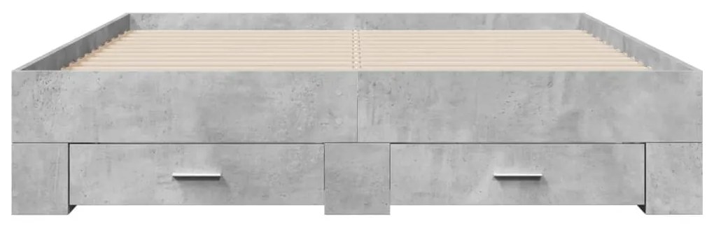 Giroletto cassetti grigio cemento 150x200 cm legno multistrato