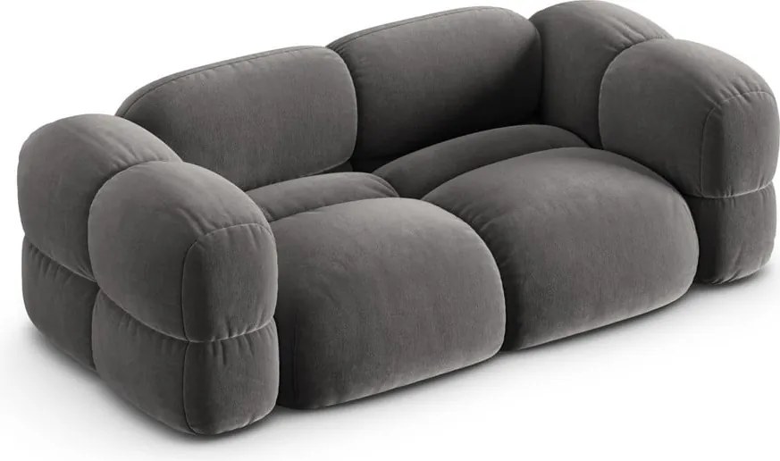 Divano grigio con rivestimento in velluto 210 cm Loretto – Cosmopolitan Design