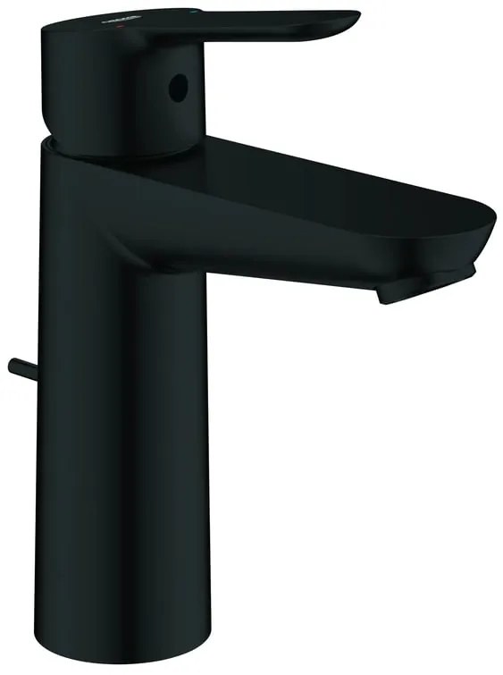 Rubinetto per lavabo a canna media getto aerato Start Clova nero levigato opaco GROHE H 7.5 cm