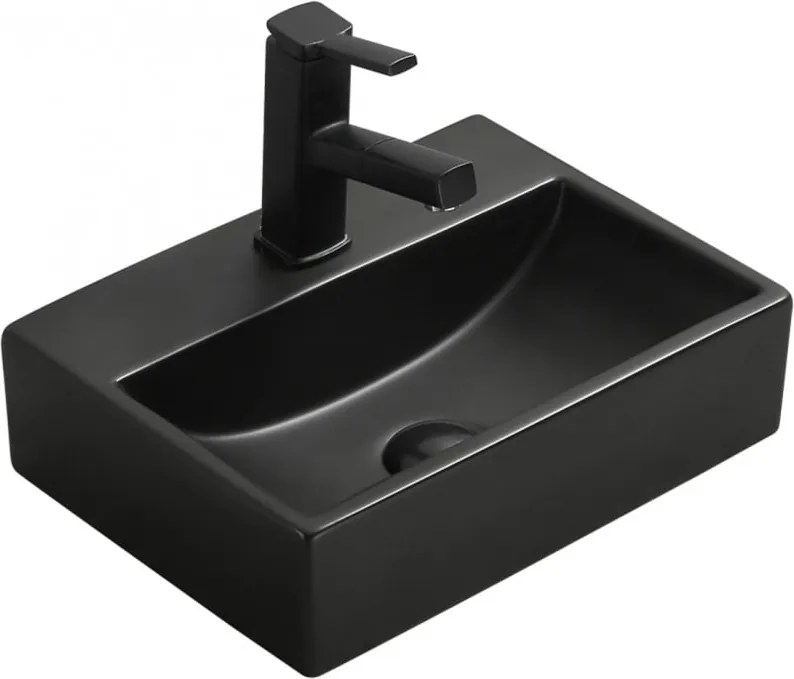 Mexen Mini lavabo da appoggio 40 x 30 cm, nero opaco - 21094085