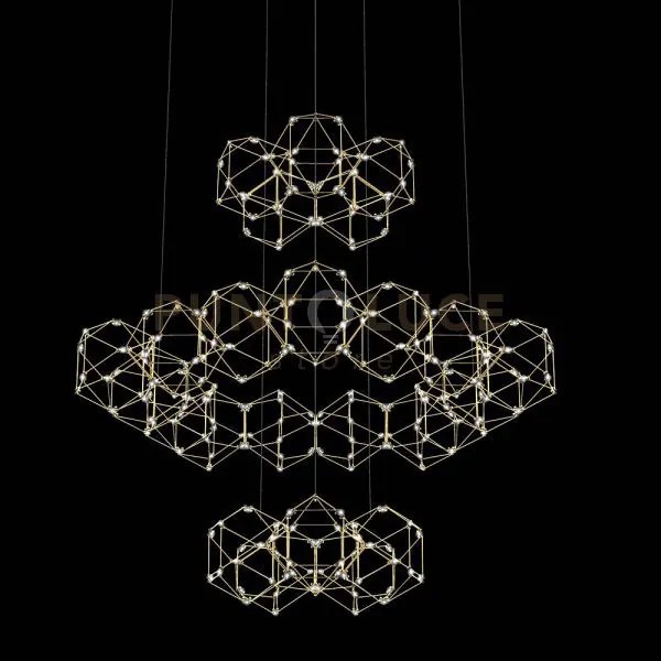 Lucciola 25 lampada a sospensione, ottone, led 3000k 120w, 10200lm,...