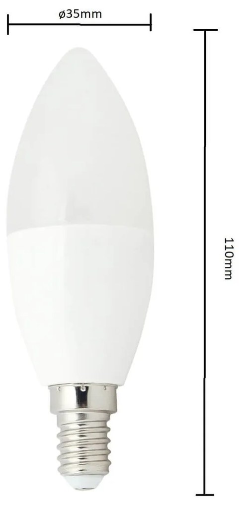 Lampada LED E14 85W a Candela 100lm/W - 50pz Colore Bianco Caldo 2.700K