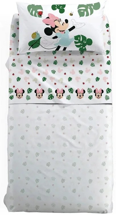 Completo letto singolo Minnie Garden Caleffi in cotone