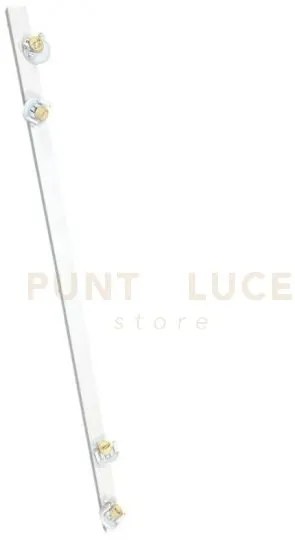 Base bianco snodo portalampada incluso 4 luci attacco gu10 120cm