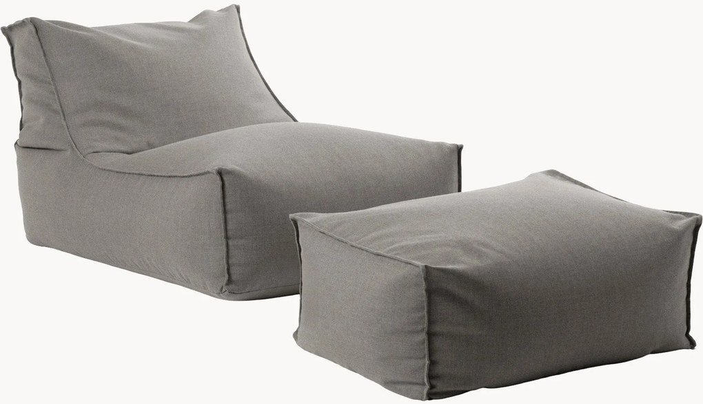 Poltrona sacco da esterno in olefina con pouf e coperture protettive Der Sundowner
