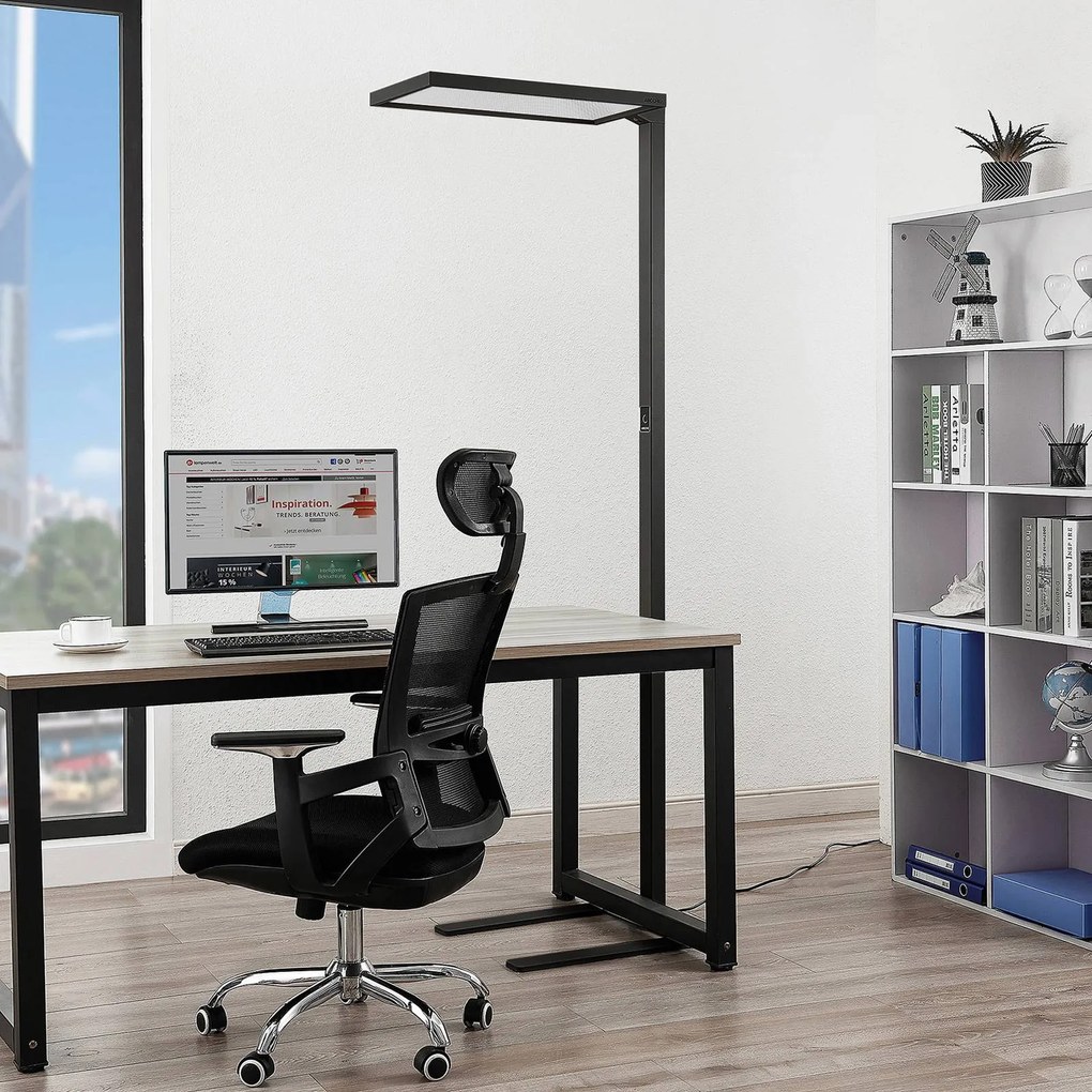 Arcchio Nelus lampada da terra per ufficio, sensore nero Arcchio, dimmerabile, Nero, Studio / Ufficio, Metallo, Moderno
