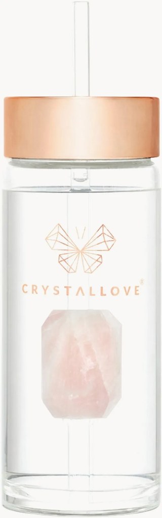 Borraccia in quarzo rosa Crystallove
