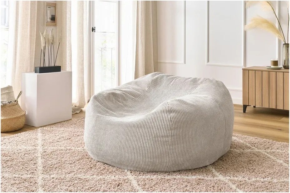 Puof a sacco color crema Voltaire – Bobochic Paris