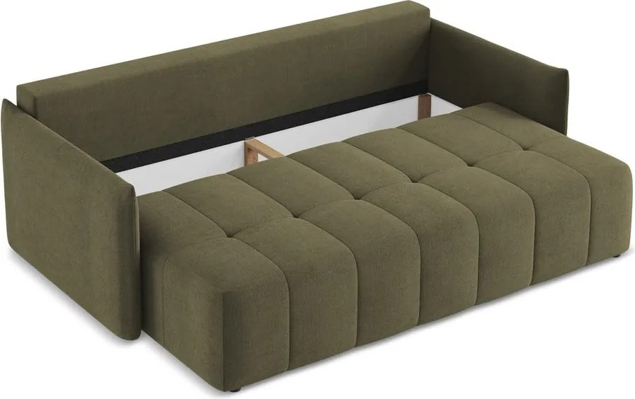 Divano color kaki allungabile/con contenitore 225 cm Moku – Makamii