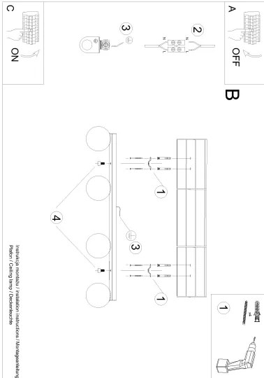 Sollux SL.1149 - Lampada da soffitto YOLI 4xG9/12W/230V bianco