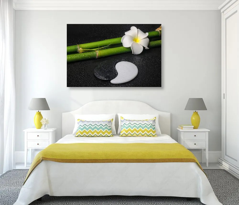 Quadro su tela – Natura morta Spa e pietre Jin e Jang