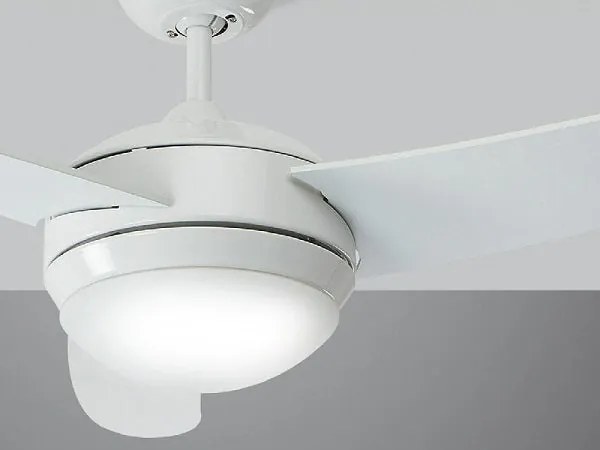 Ventilatore con struttura in metallo. Colore bianco opaco