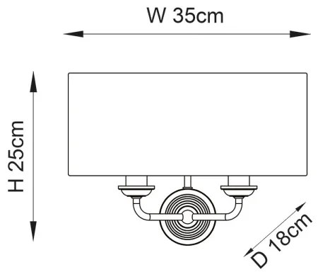 Endon 98937 - Applique HIGHCLERE 2xE14/40W/230V bianco/ottone