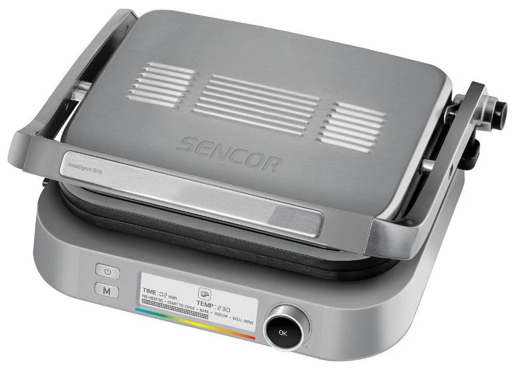 Sencor grill a contatto 2100W/230V cromo opaco