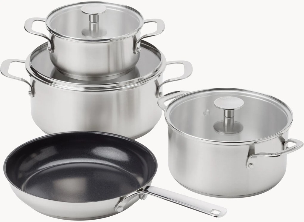 Batteria di pentole con rivestimento antiaderente KitchenAid, set da 7