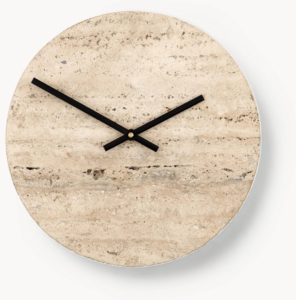 Orologio fatto a mano in travertino Loko